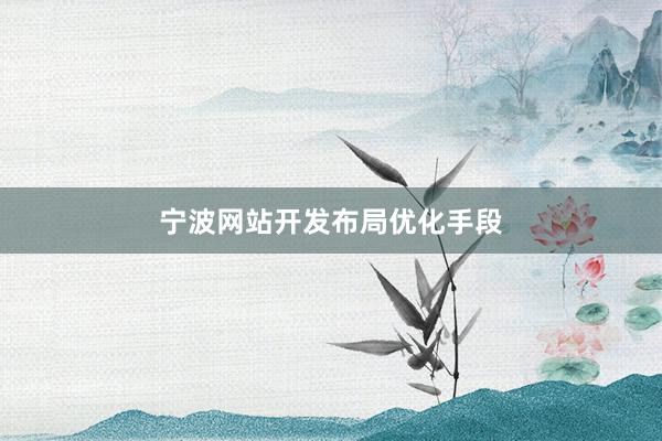 宁波网站开发布局优化手段